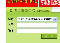 2013黑龙江成人高考成绩查询